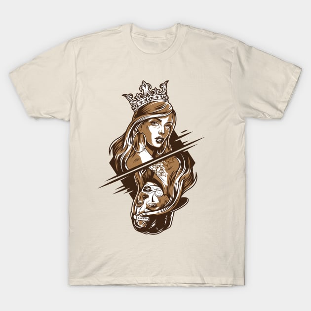 Chicano girls wearing crown and baseball cap T-Shirt by PG